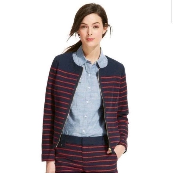 Tommy Hilfiger Jackets & Blazers - Tommy Hilfiger Women's Basket-Weave Striped Jacket Size XS